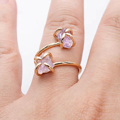 Amethyst Moonstone Ring