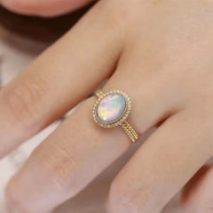 Antique Moonstone Gold Ring