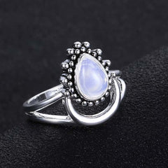 Antique Silver Moonstone Ring