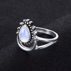 Antique Silver Moonstone Ring