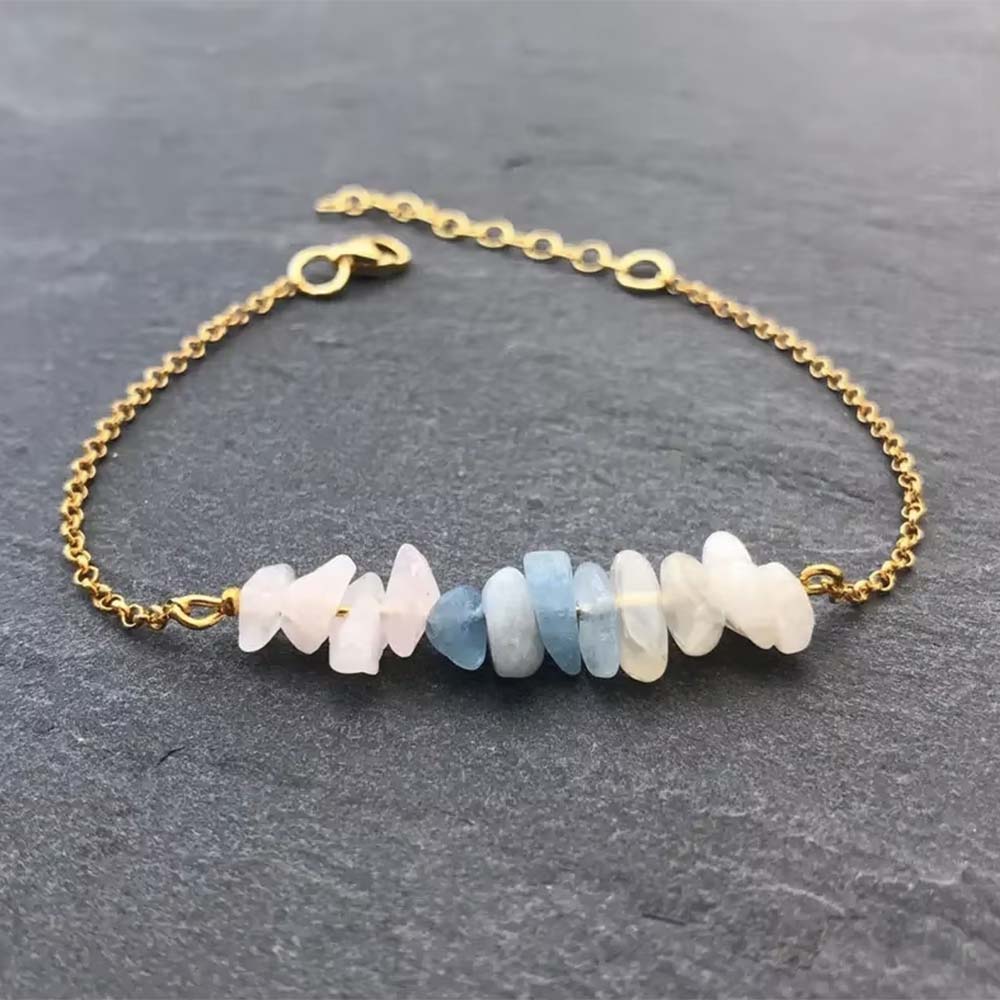 aquamarine and moonstone bracelet