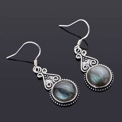 Black Moonstone Earrings