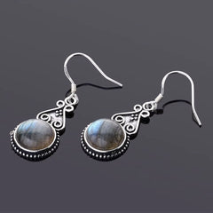 Black Moonstone Earrings