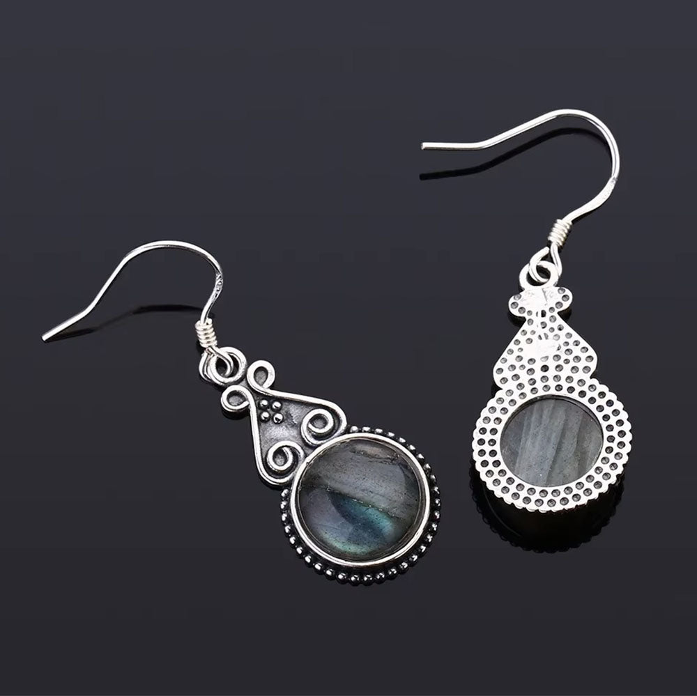 Black Moonstone Earrings