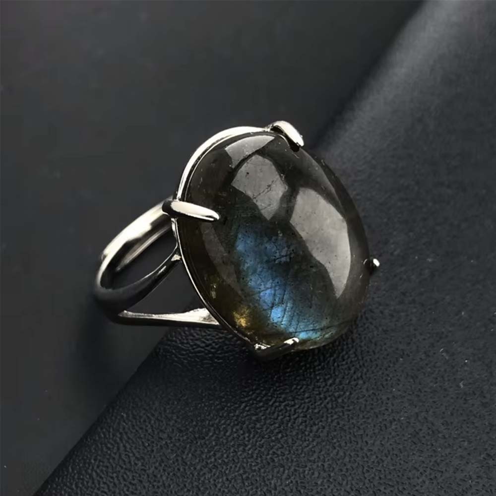 Black Moonstone Ring