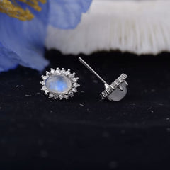 Blue Moonstone Earrings