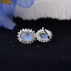 Blue Moonstone Earrings