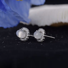 Blue Moonstone Earrings