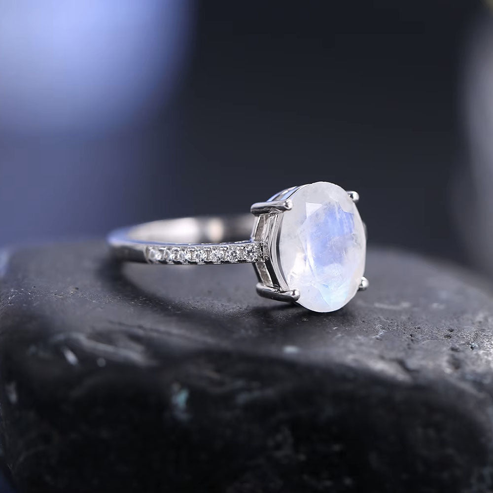 Blue Moonstone Ring