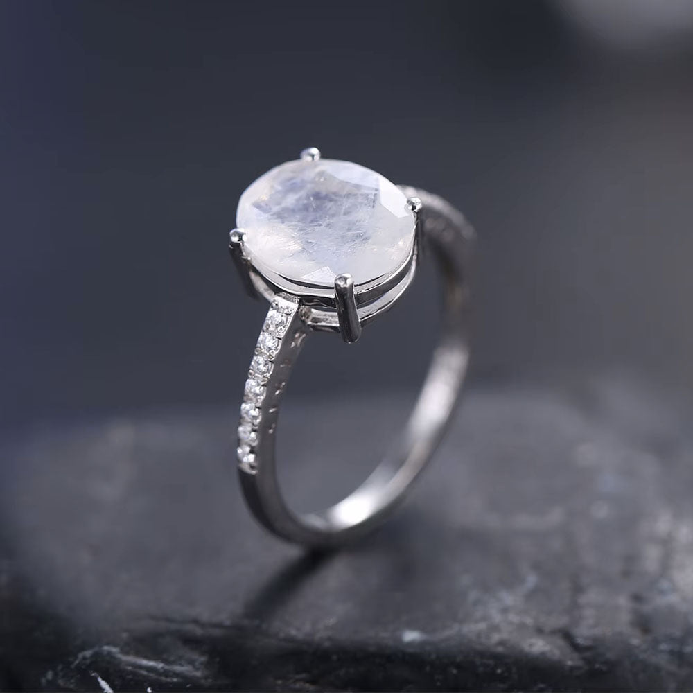 Blue Moonstone Ring