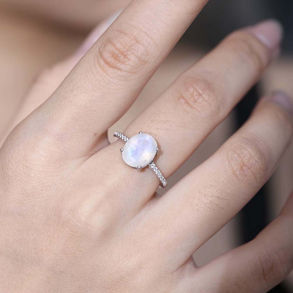 Blue Moonstone Ring