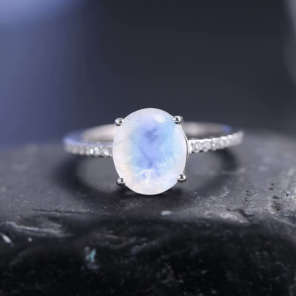 Blue Moonstone ring