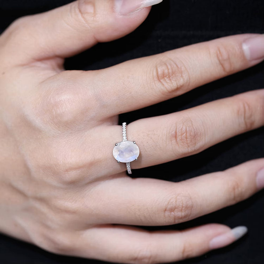 Blue Moonstone Ring