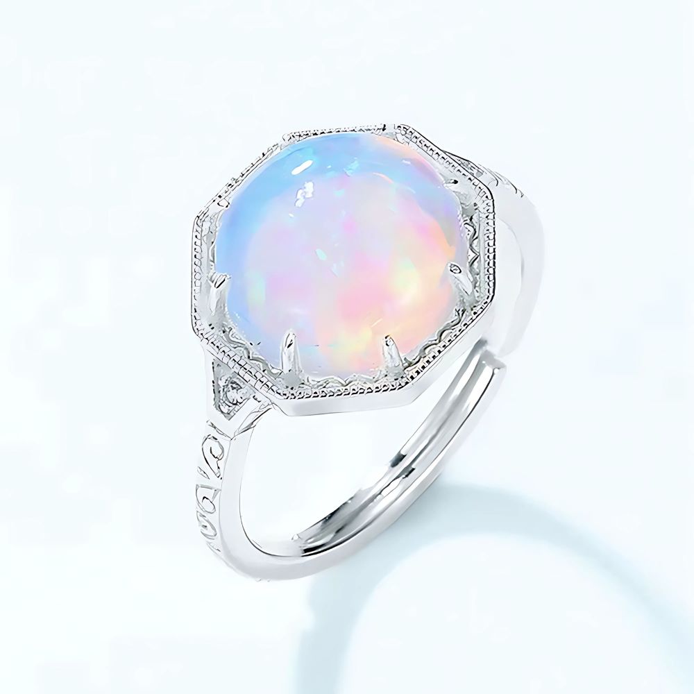 dainty moonstone ring