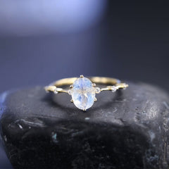 Faceted Moonstone Ring