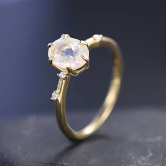 genuine moonstone ring