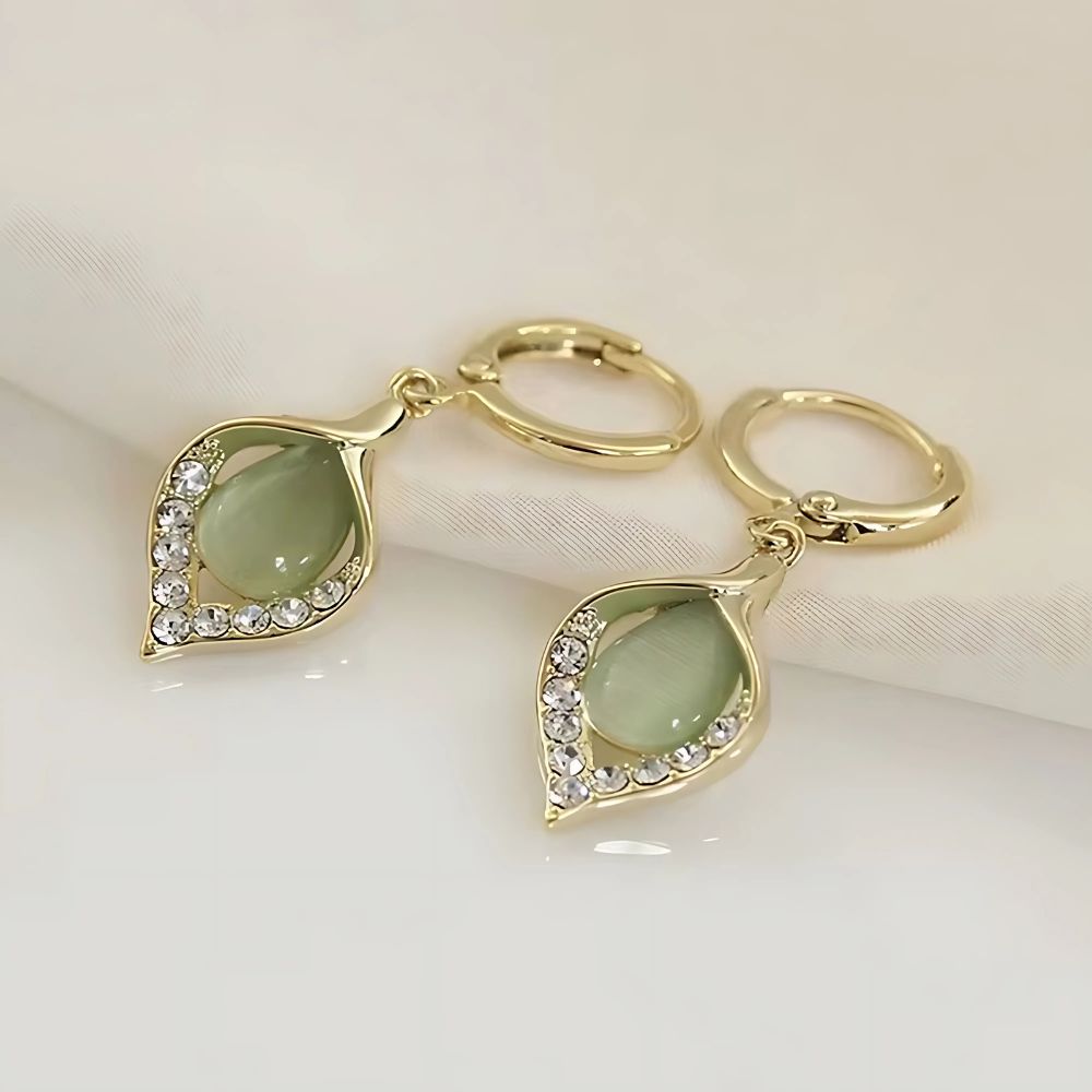 green moonstone earrings