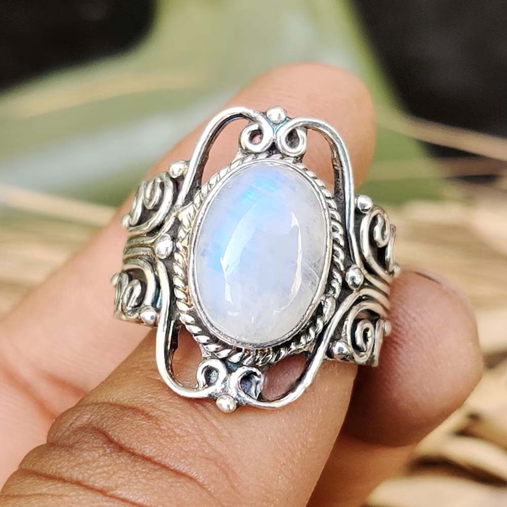 huge moonstone ring