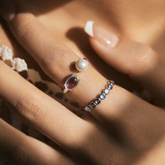 Moonstone Band Rings