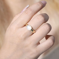 Moonstone Cabochon Ring