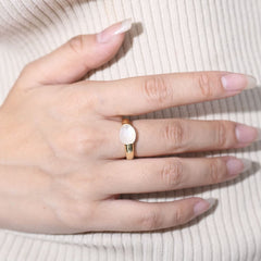 Moonstone Cabochon Ring