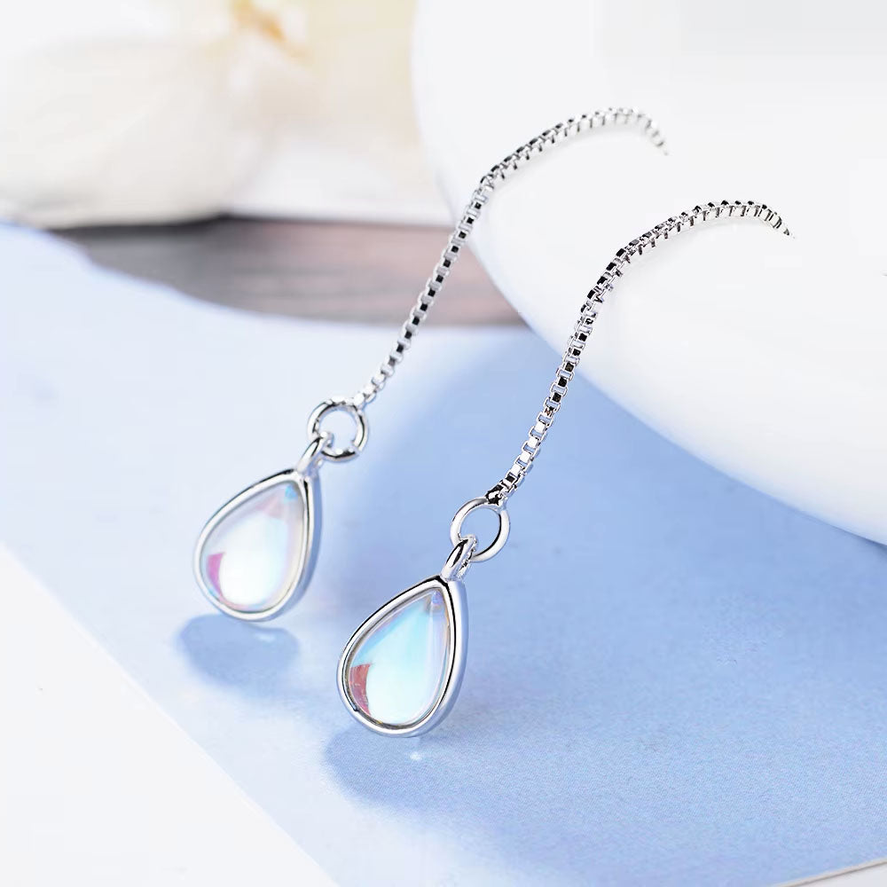 moonstone dangle earrings