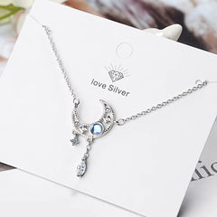 Moonstone Diamond Necklace