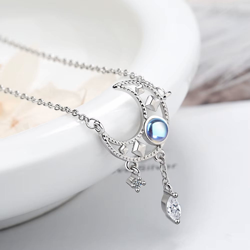 Moonstone Diamond Necklace