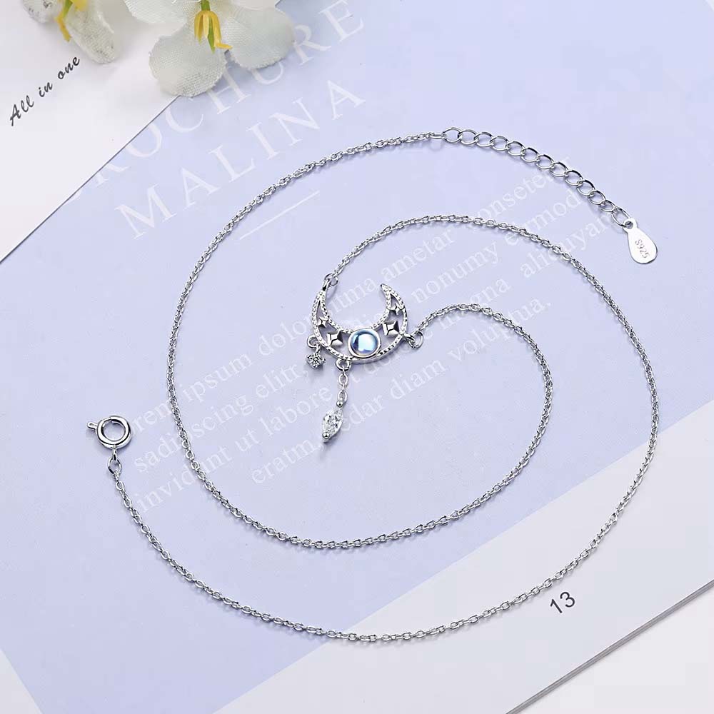 Moonstone Diamond Necklace