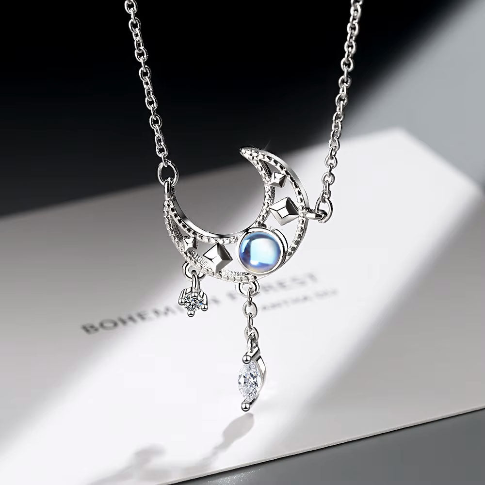 moonstone diamond necklace