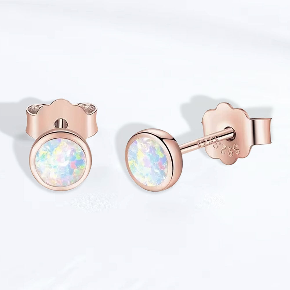 moonstone earrings rose gold