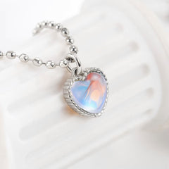 Moonstone Heart Necklace