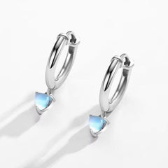 moonstone huggie earrings