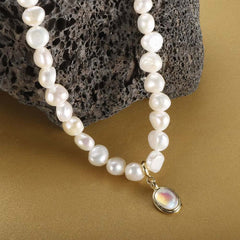 Moonstone Pearl Necklace