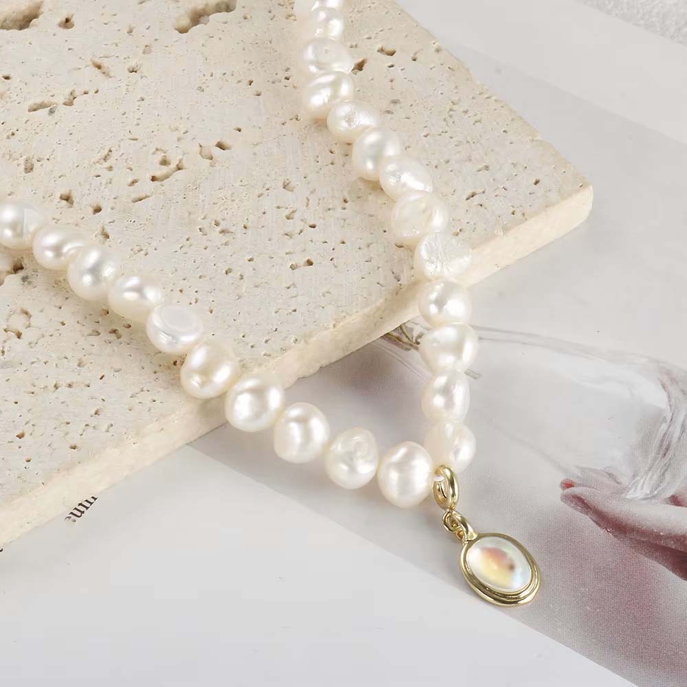 moonstone pearl necklace