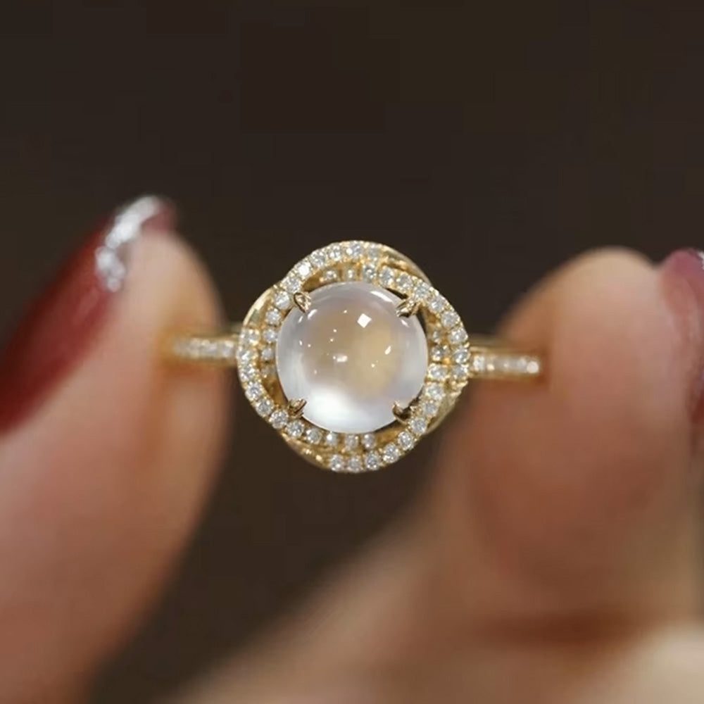 moonstone pinky ring