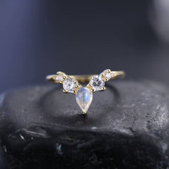 Moonstone Promise Ring