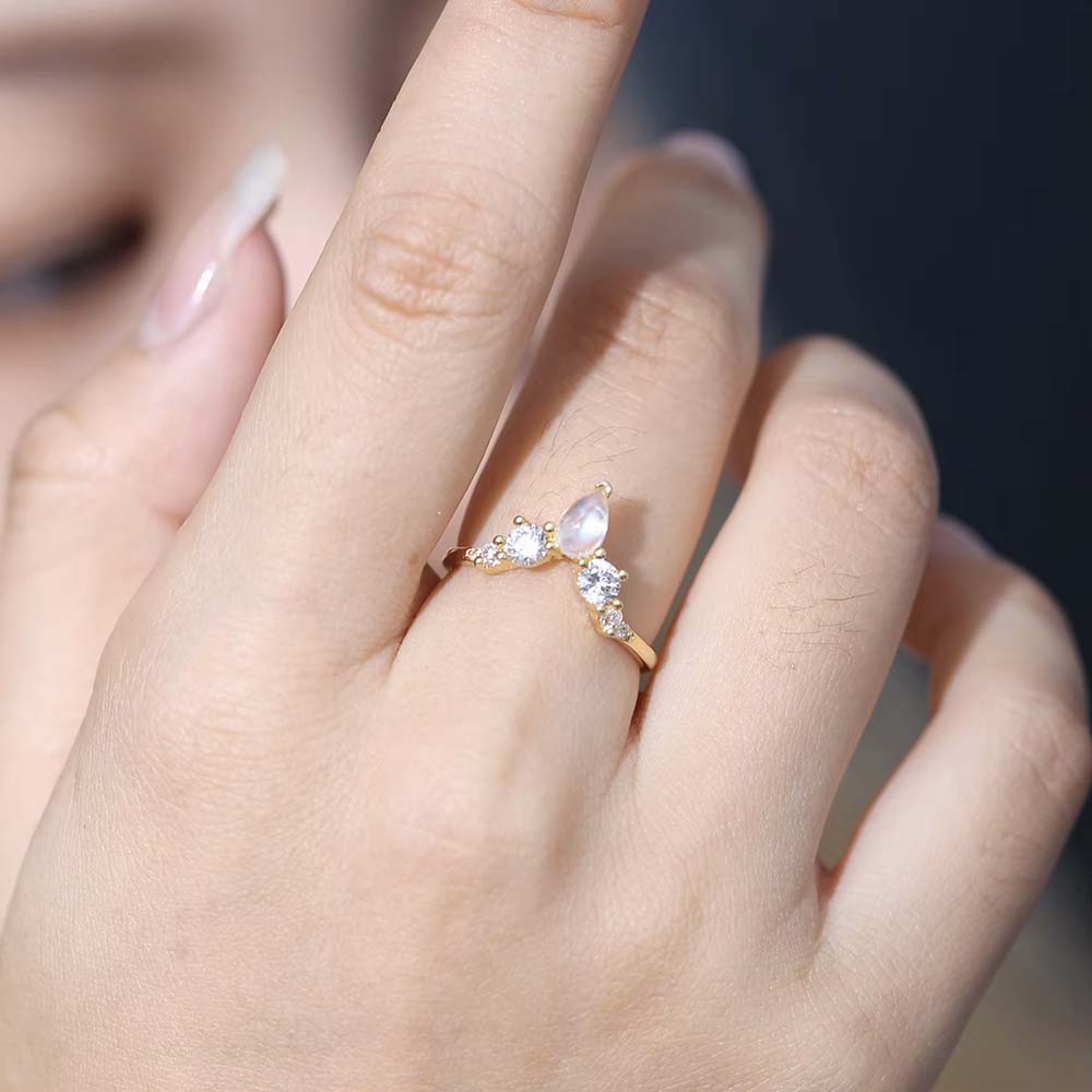 Moonstone Promise Ring