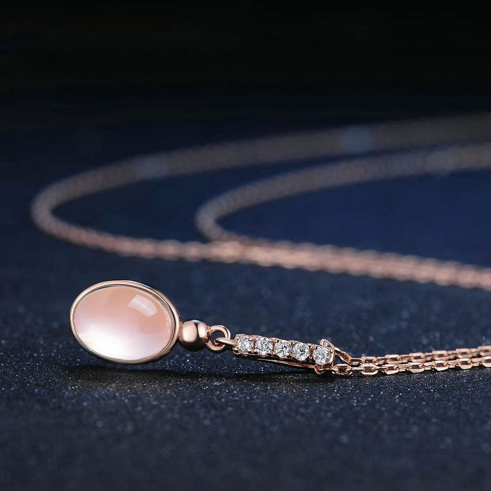 Moonstone Rose Gold Necklace