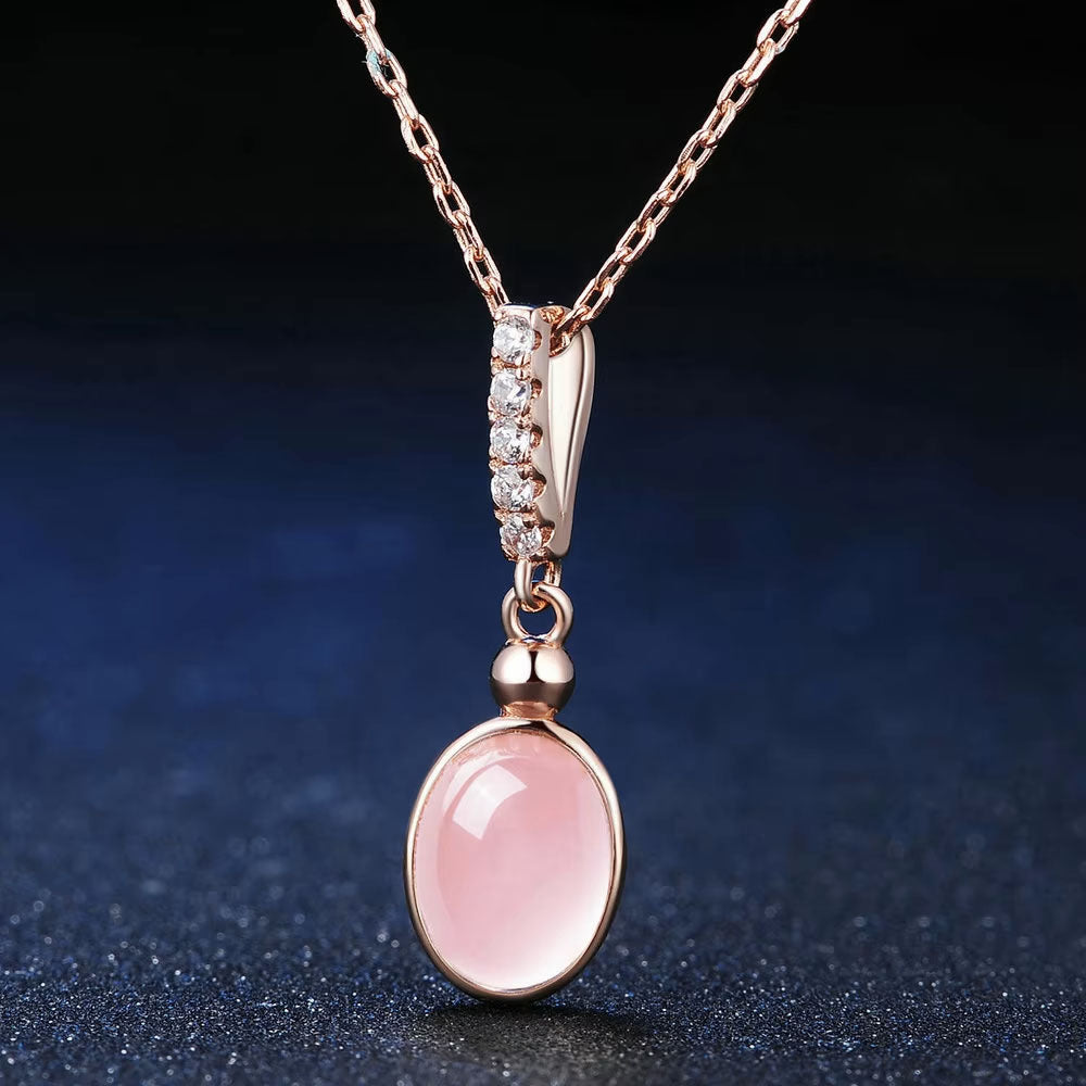 moonstone rose gold necklace