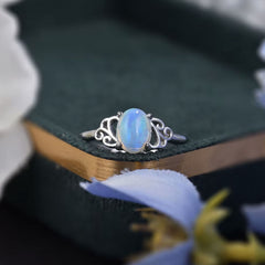 Moonstone Solitaire Ring