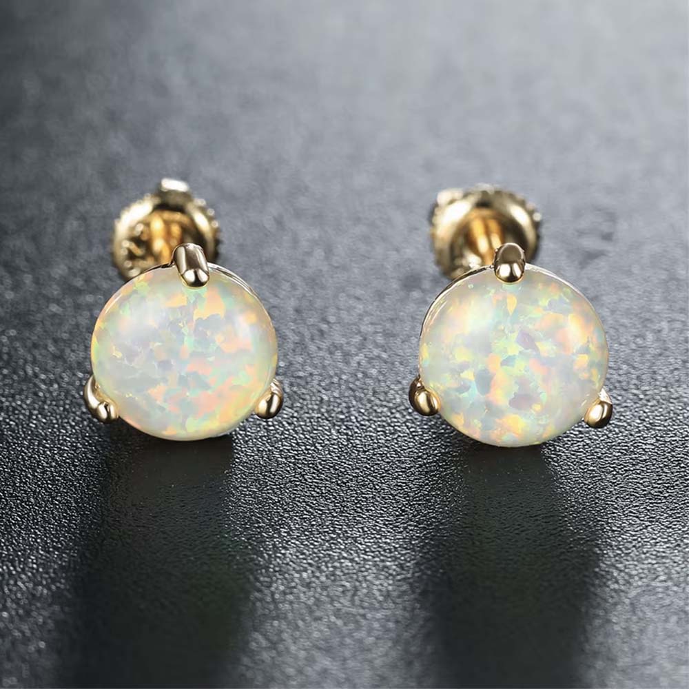 moonstone stud earrings gold