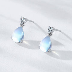 moonstone teardrop earrings