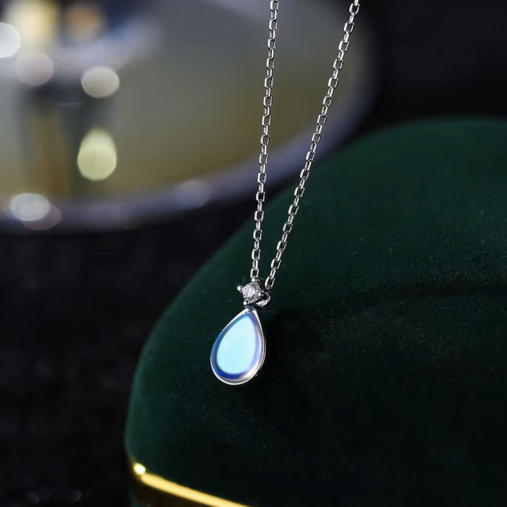 Moonstone Teardrop Necklace