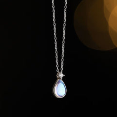 moonstone teardrop necklace