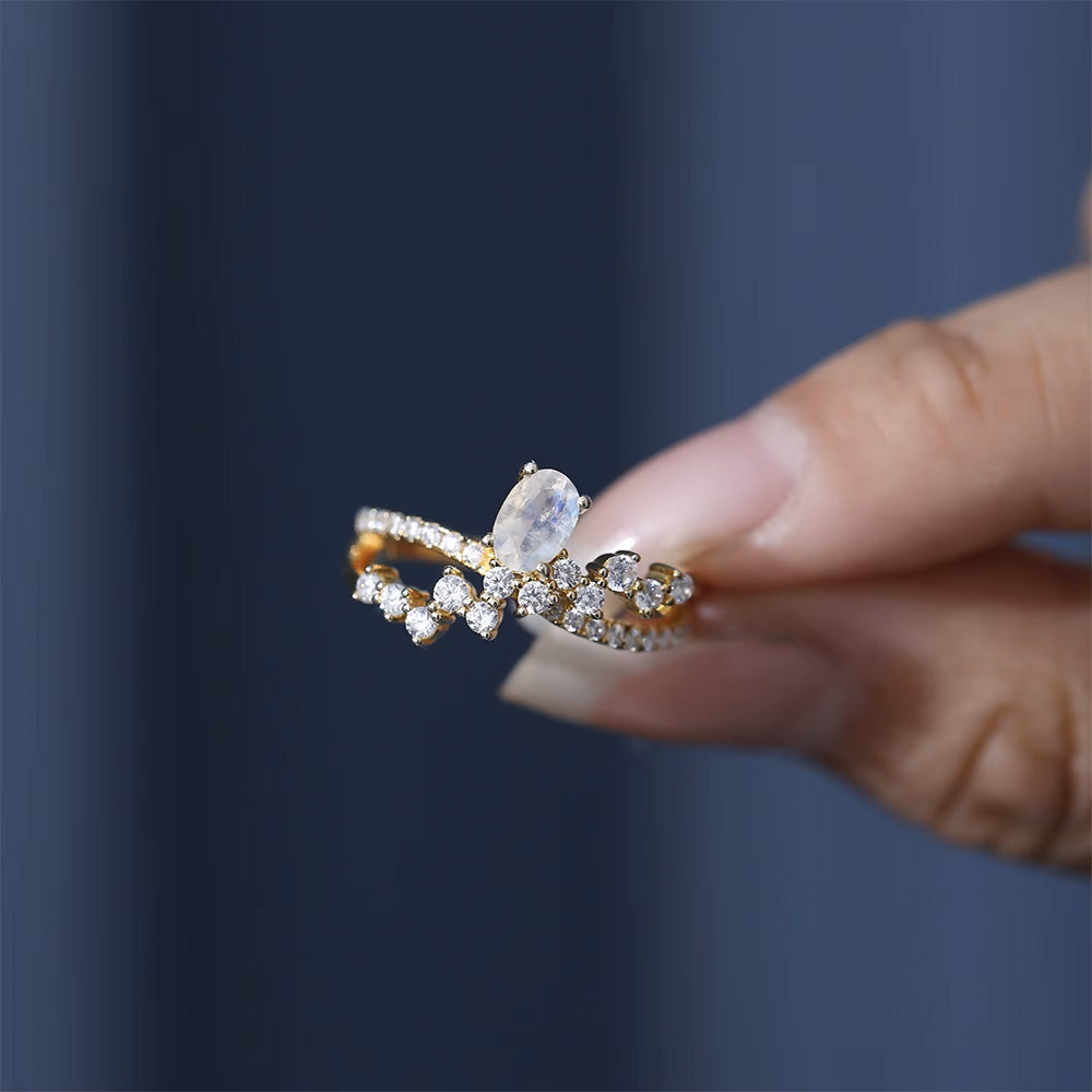 Oval Moonstone Ring