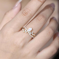 Oval Moonstone Ring