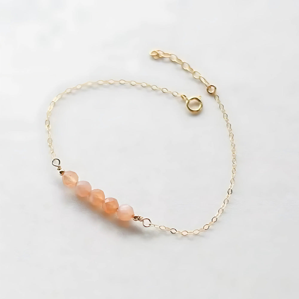 Peach Moonstone Bracelet