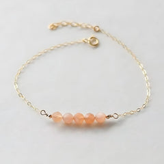 peach moonstone bracelet