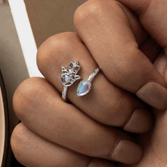 Pear Shaped Moonstone Ring